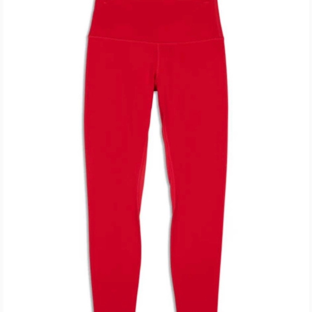 Lululemon Red High-Waisted Leggings
